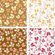butterflies in pastel colors