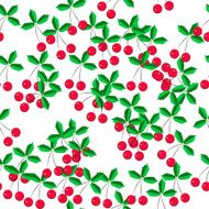 pattern of cherries on a white background