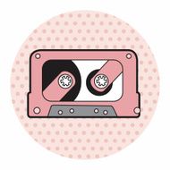 Audiotape theme elements vector eps N124