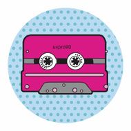 Audiotape theme elements vector eps N125