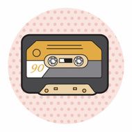 Audiotape theme elements vector eps N126
