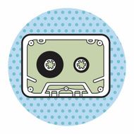 Audiotape theme elements vector eps N127
