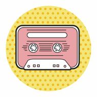 Audiotape theme elements vector eps N128