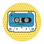 Audiotape theme elements vector eps N129