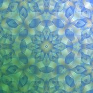 Tile with transparency star patterns in blue and green gradient N2