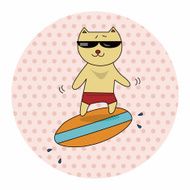 animal cat summer cartoon theme elements N11