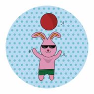 animal rabbit summer cartoon theme elements N9