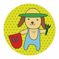 animal dog summer cartoon theme elements N6