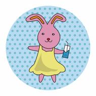 animal rabbit summer cartoon theme elements N10
