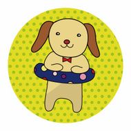 animal dog summer cartoon theme elements N7