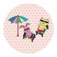animal summer cartoon theme elements N46