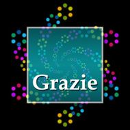 Grazie Black Colorful Square