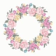 Floral round wreath