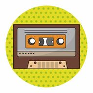 Audiotape theme elements vector eps N131