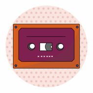 Audiotape theme elements vector eps N134