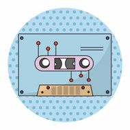 Audiotape theme elements vector eps N135