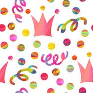 seamless pattern with carnival crown