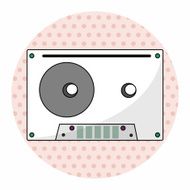 Audiotape theme elements vector eps N136
