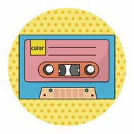 Audiotape theme elements vector eps N137
