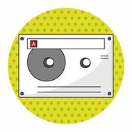 Audiotape theme elements vector eps N139