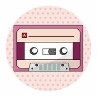 Audiotape theme elements vector eps N140