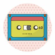 Audiotape theme elements vector eps N141