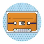 Audiotape theme elements vector eps N142