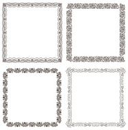 Vector frames set Ornate and vintage design