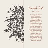 Elegant background with tattoo and place for text Vector illust