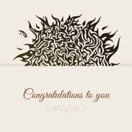 Elegant background with tattoo and place for text Vector illust N2