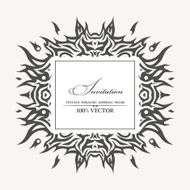 Elegant background with tattoo and place for text Vector illust N4