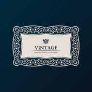 Label vector frame Vintage banner decor