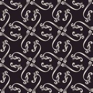 Seamless vector baroque floral wallpaper Vintage background pat