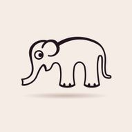 elephant icon vector emblem