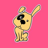 Funny Cartoon Dog Vector illustration