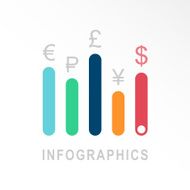 Infographic vector icon Business emblem template charts graph p