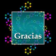 Gracias Black Colorful Square