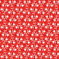 seamless floral pattern white flowers on red background