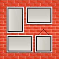 Modern black and white empty frames