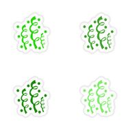 assembly realistic sticker design on paper serpentine