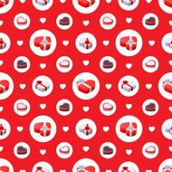 Valentines day seamless pattern N2