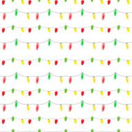 seamless pattern of colored light bulbs garlands N2