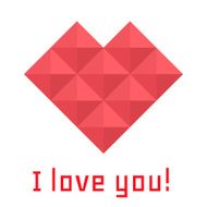 icon heart of triangles banner I love you N2