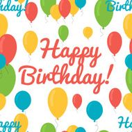 seamless pattern balloons birthday
