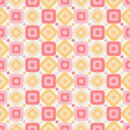 Geometric abstract seamless pattern on white