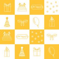 seamless pattern Birthday birthday party N3