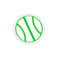 icon sticker realistic design on paper basketball N2
