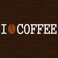 Poster &quot;I love coffee&quot;