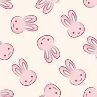 Animal rabbit icon 10 seamless pattern