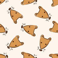 Animal fox icon 10 seamless pattern